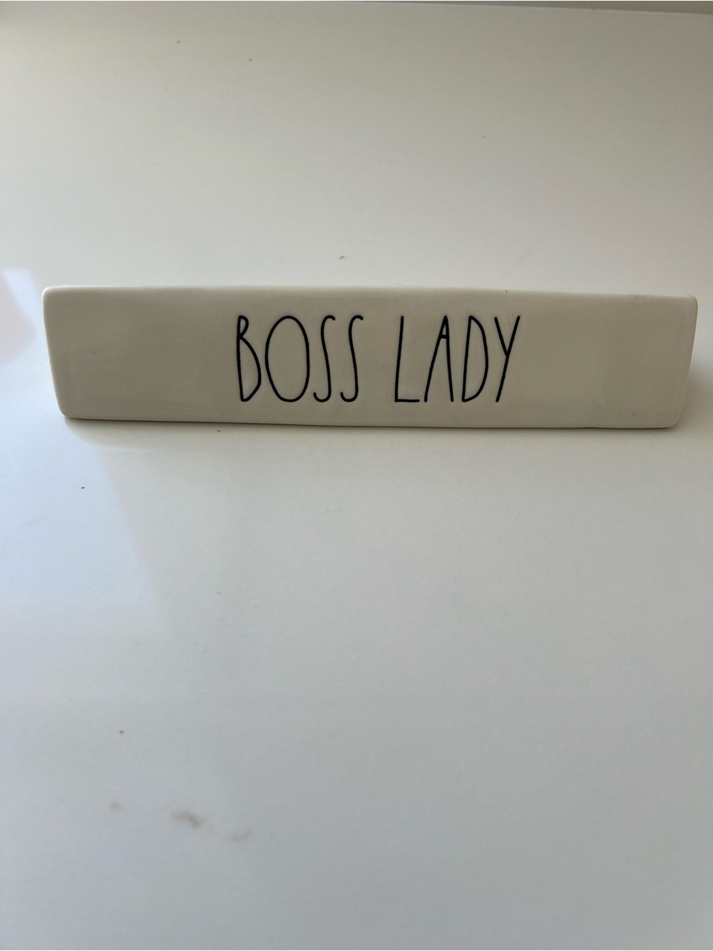 Rae Dunn- Ceramic desk sign “Boss Lady”